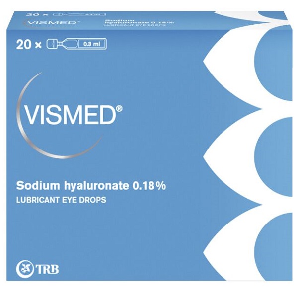 COLLIRIO LUBRIFICANTE VISMED CON ACIDO IALURONICO 0,18% 20 FIALETTE DA 0,3 ML - Farmapre