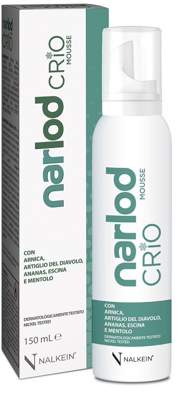 NARLOD CRIO MOUSSE CON ARNICA ARTIGLIO DEL DIAVOLO ANANAS ESCINA E MENTOLO 150 ML - Farmapre
