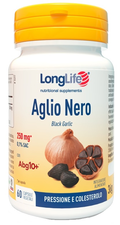 LONGLIFE AGLIO NERO 0,5% SAC 60 CAPSULE VEGETALI SENZA GLUTINE - Farmapre