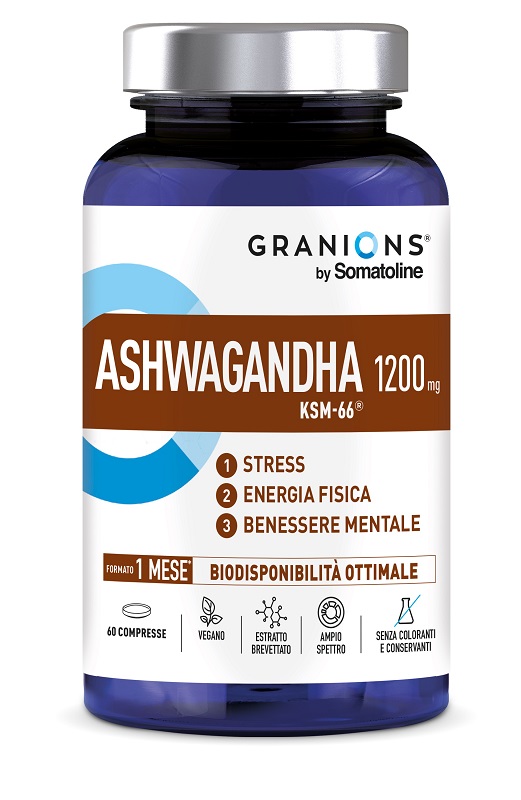 GRANIONS BY SOMATOLINE ASHWAGANDHA 1200 MG 60 COMPRESSE - Farmapre